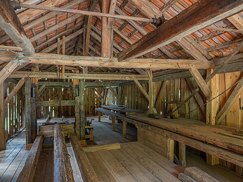 Sawmill in the open air museum Oberpfalz in Neusath